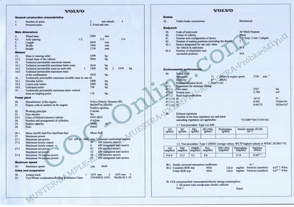 EC Certificate of Conformity VOLVO 2