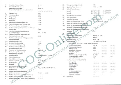 EC Certificate of Conformity AUDI 2 